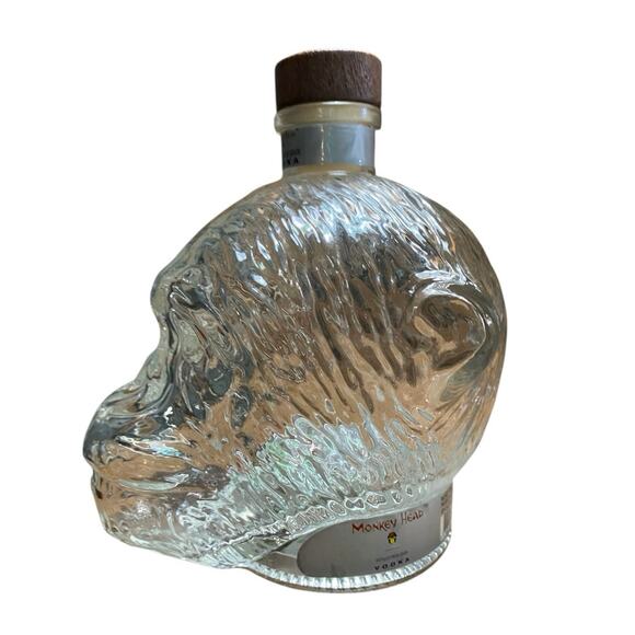 RARE Monkey Head Vodka 750ml Bottle Decanter EMPTY Primitive Decor - Picture 3 of 16